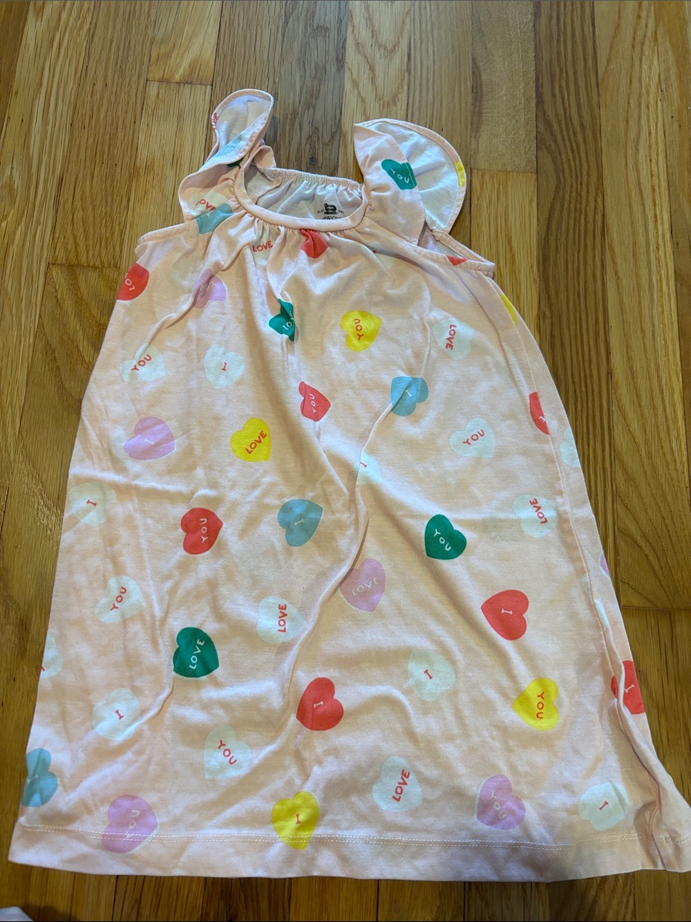 Crewcuts Girls' Pink Heart Print Nightgown Pajama size 5